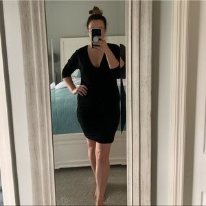 BANANA REPUBLIC 3/4 SLEEVE BLACK DRESS